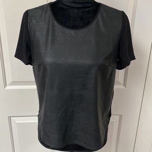 Chloe K Faux Leather Top